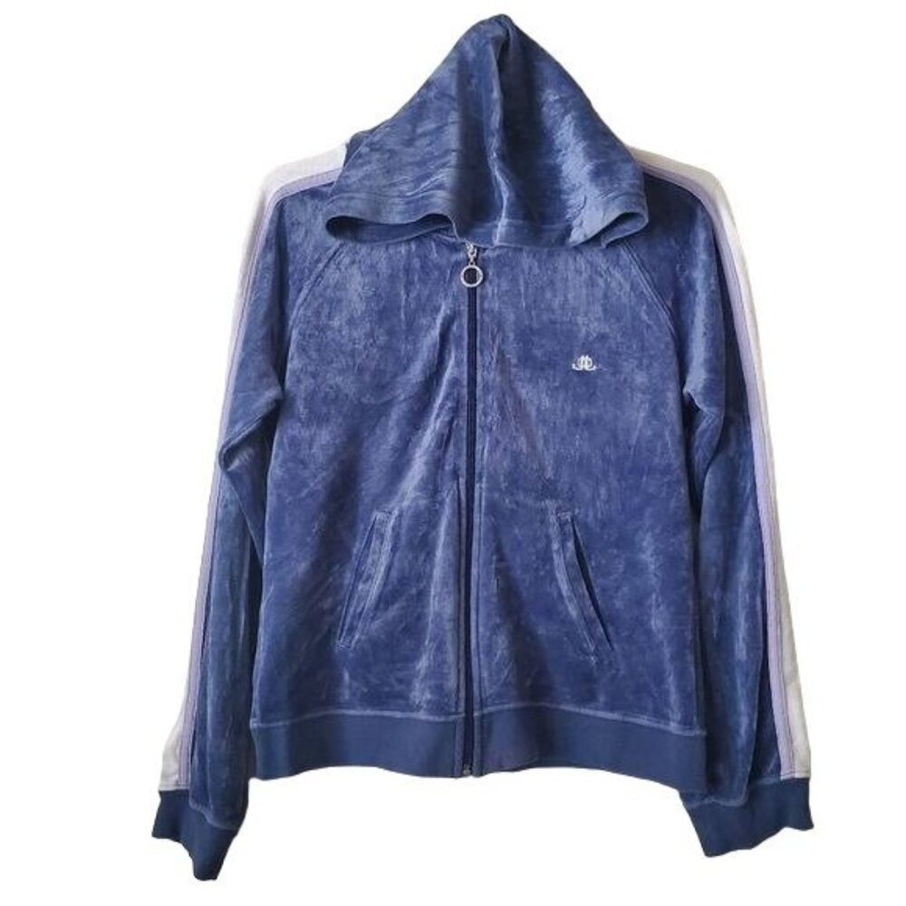 Jlo by Jennifer‎ Lopez Hoodie Jacket Size XL Blue color Full-zip Front Pockets